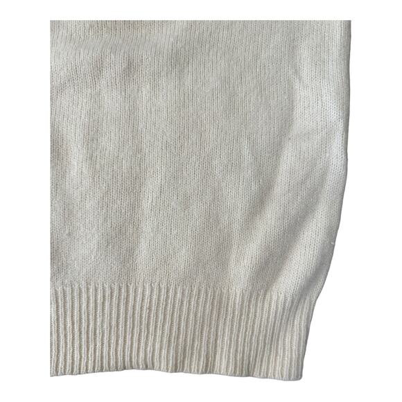 Vintage cream cable short sleeved sweater shoulder button closing size medium - Picture 4 of 11